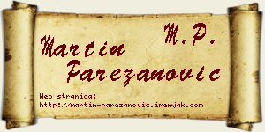 Martin Parezanović vizit kartica